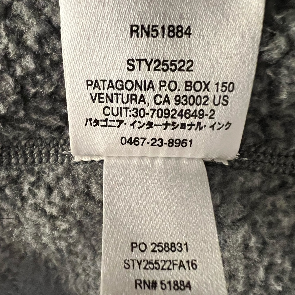 Patagonia Men’s Better Sweater 1/4 Zip XXL Stone Heather - Picture 7 of 9